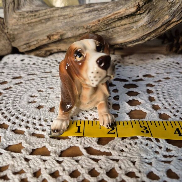 Vintage Basset Hound Porcelain Dog Figurine - Picture 10 of 13